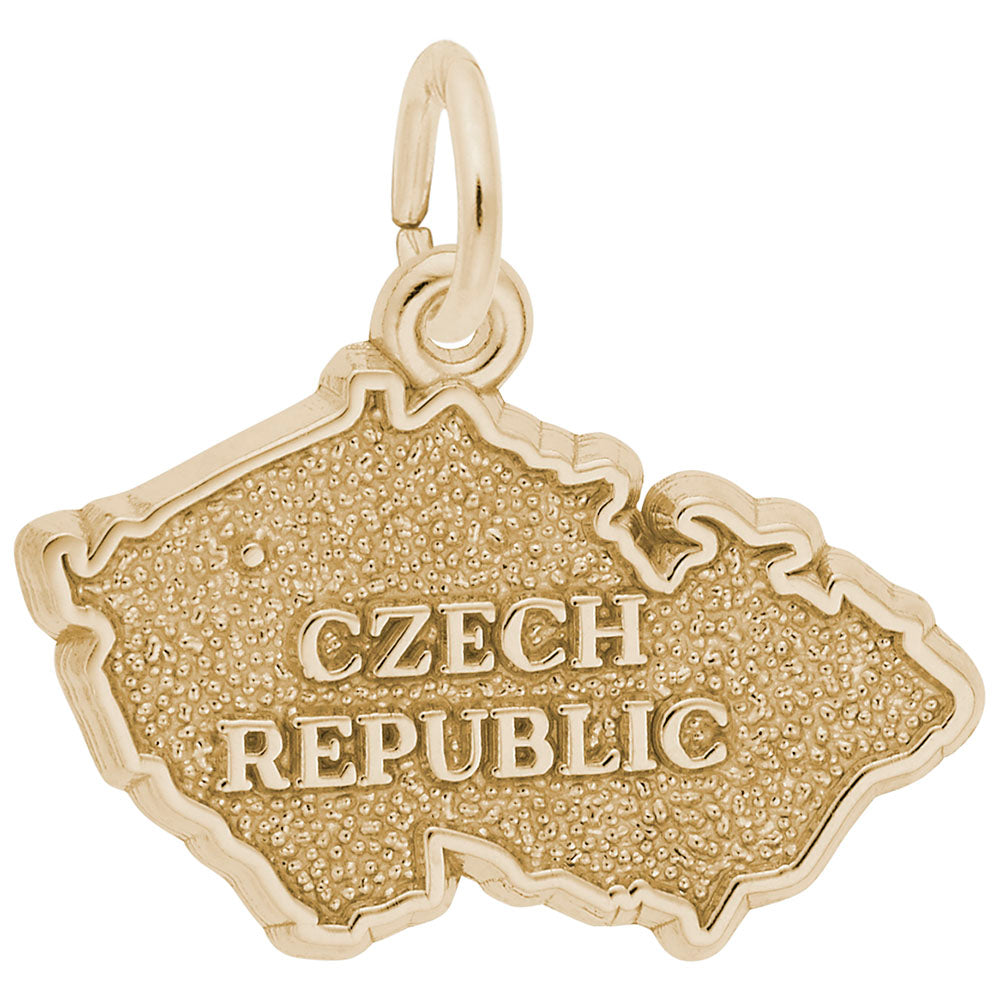 Czech Republic Map Charm - Travel Souvenir Jewelry for Collectors 3592