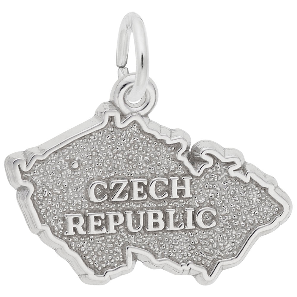 Czech Republic Map Charm - Travel Souvenir Jewelry for Collectors 3592