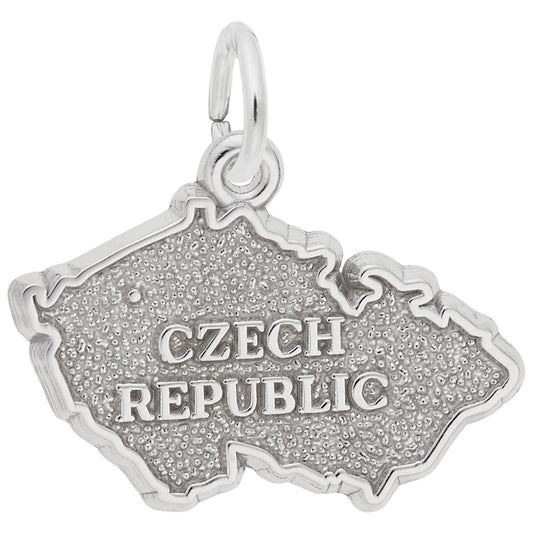 Czech Republic Map Charm - Travel Souvenir Jewelry for Collectors 3592