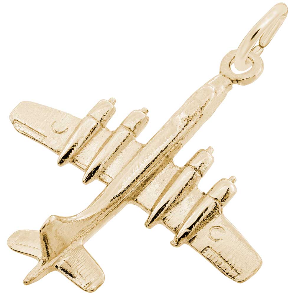 New Military Plane Charm - Unique Aviation Jewelry for Collectors 3597
