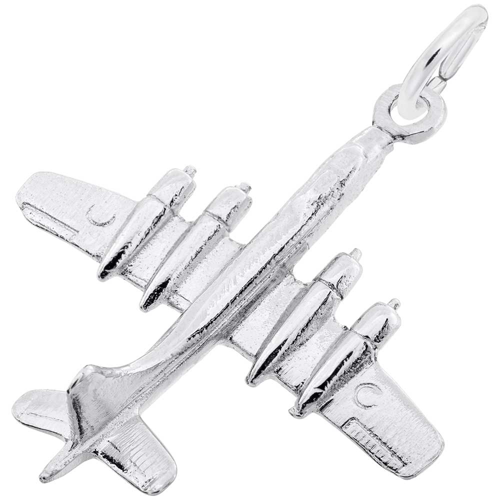 New Military Plane Charm - Unique Aviation Jewelry for Collectors 3597