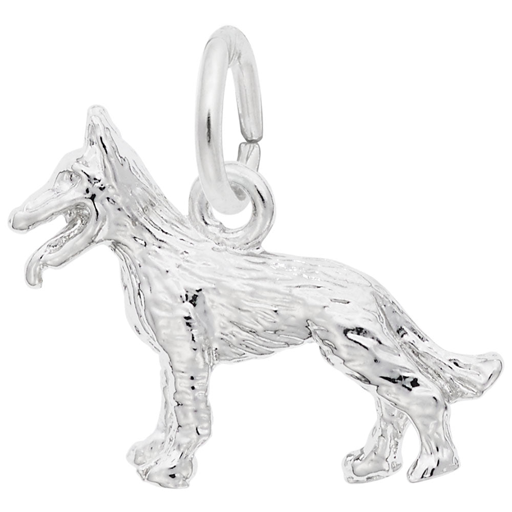 Small German Shepherd Dog Charm - Adorable Pet Jewelry Accessory 3602