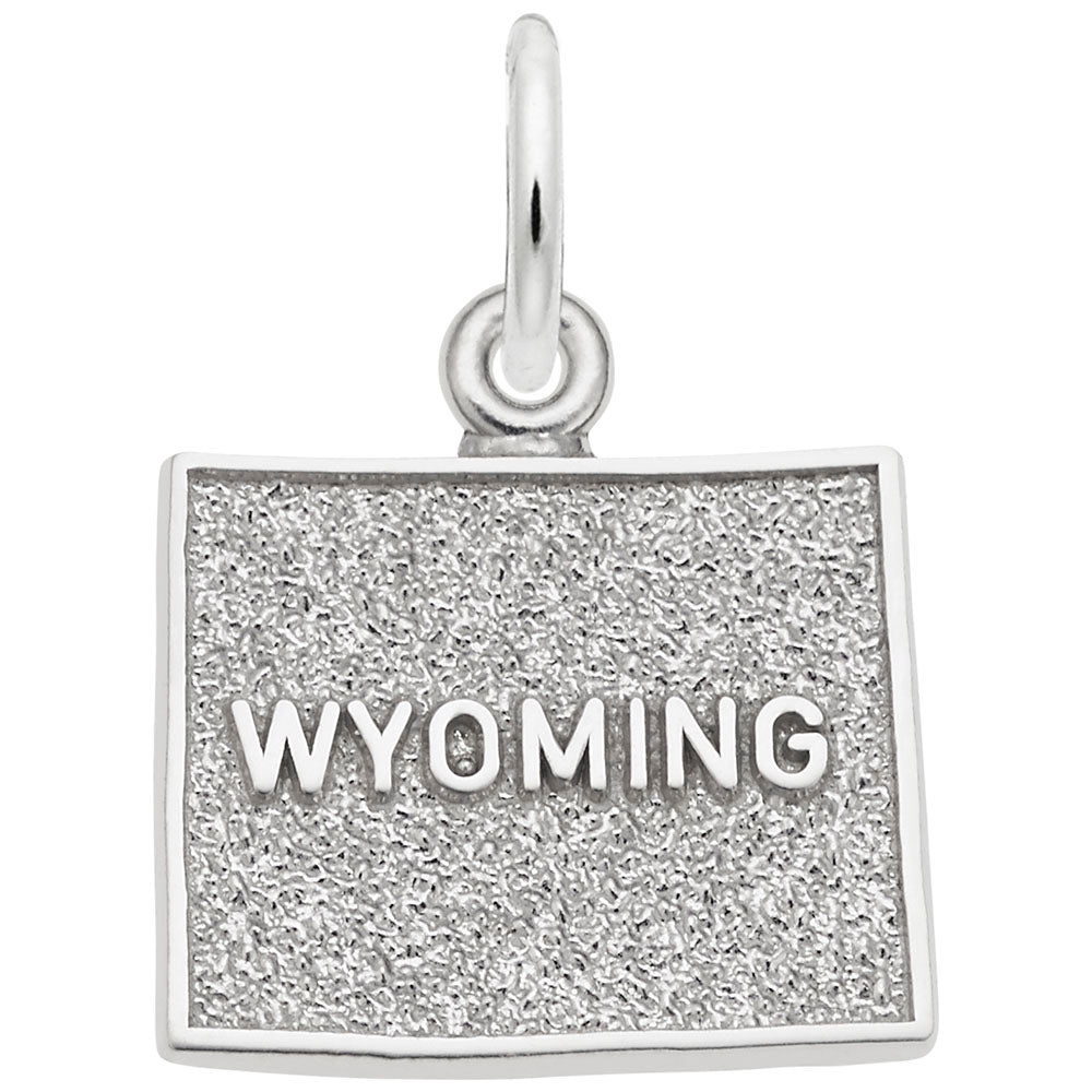 Wyoming Map Charm - Travel Souvenir Jewelry for Adventurers 3607