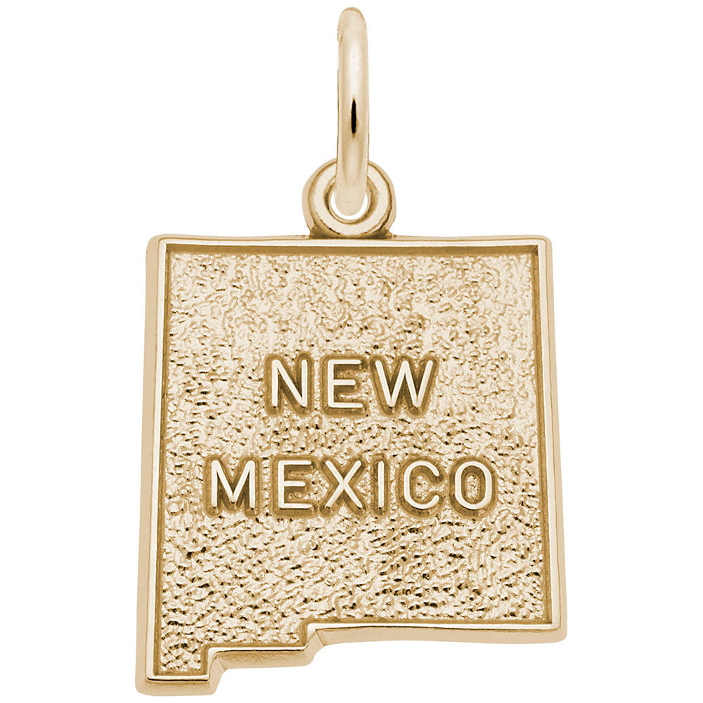 New Mexico Map Charm - Travel Souvenir Jewelry for Adventurers 3608