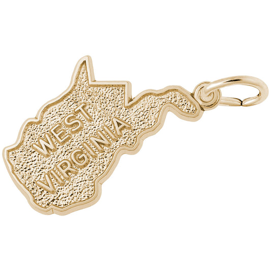 West Virginia Map Charm - Travel Souvenir Jewelry for Adventurers 3609