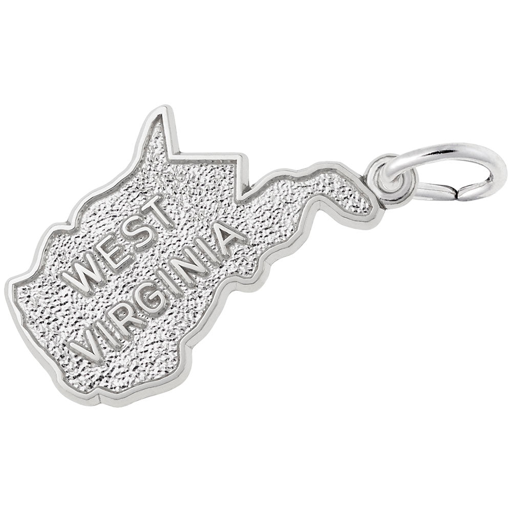 West Virginia Map Charm - Travel Souvenir Jewelry for Adventurers 3609