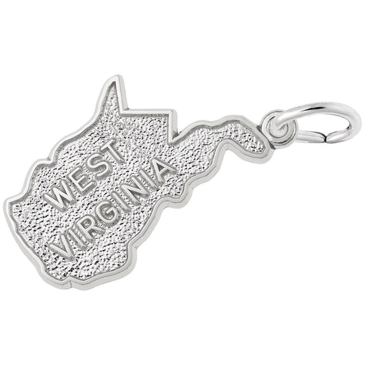 West Virginia Map Charm - Travel Souvenir Jewelry for Adventurers 3609