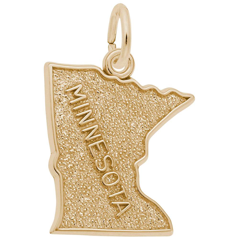 Explore Minnesota Map Charm - Travel Souvenir Jewelry Gift 3611
