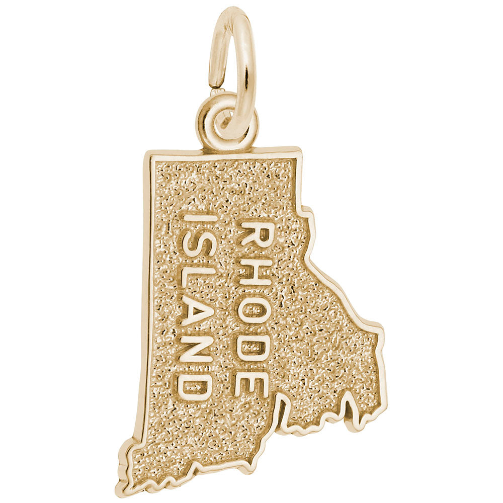 Rhode Island Map Charm - Travel Souvenir Jewelry for Adventurers 3612