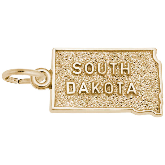 South Dakota Map Charm - Travel Souvenir Jewelry for Adventurers 3614