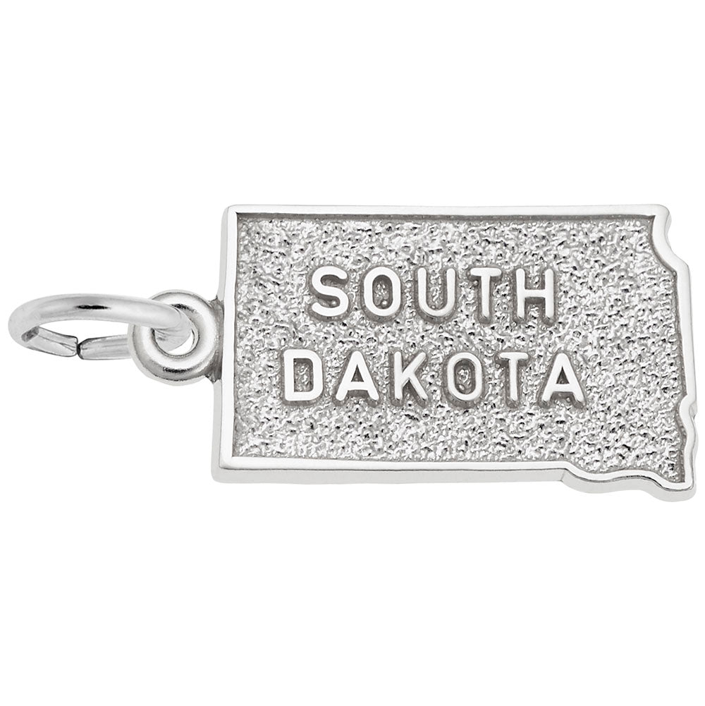 South Dakota Map Charm - Travel Souvenir Jewelry for Adventurers 3614