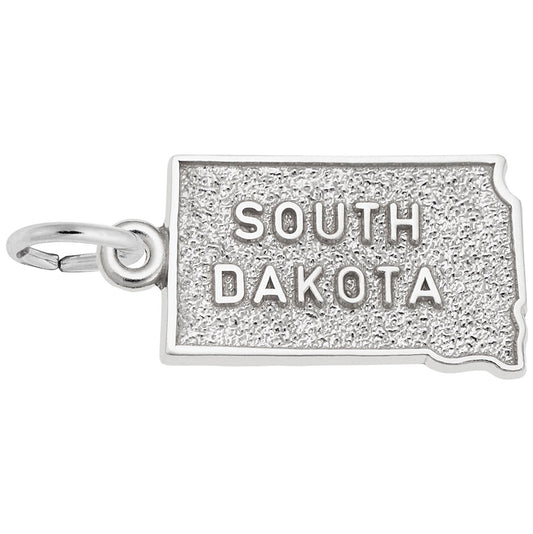 South Dakota Map Charm - Travel Souvenir Jewelry for Adventurers 3614