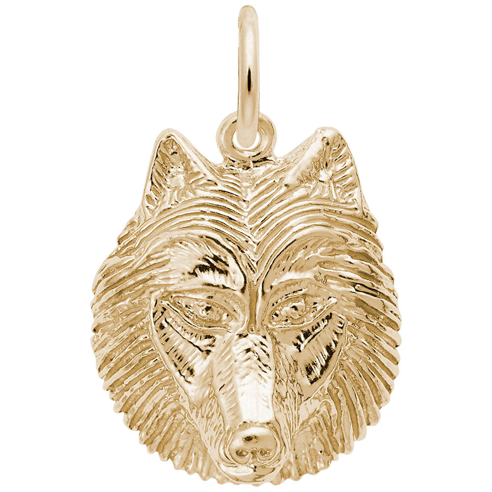 Sterling Silver Wolf Head Charm for Animal Lovers & Collectors 3622