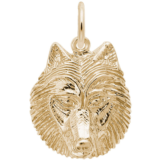 Sterling Silver Wolf Head Charm for Animal Lovers & Collectors 3622