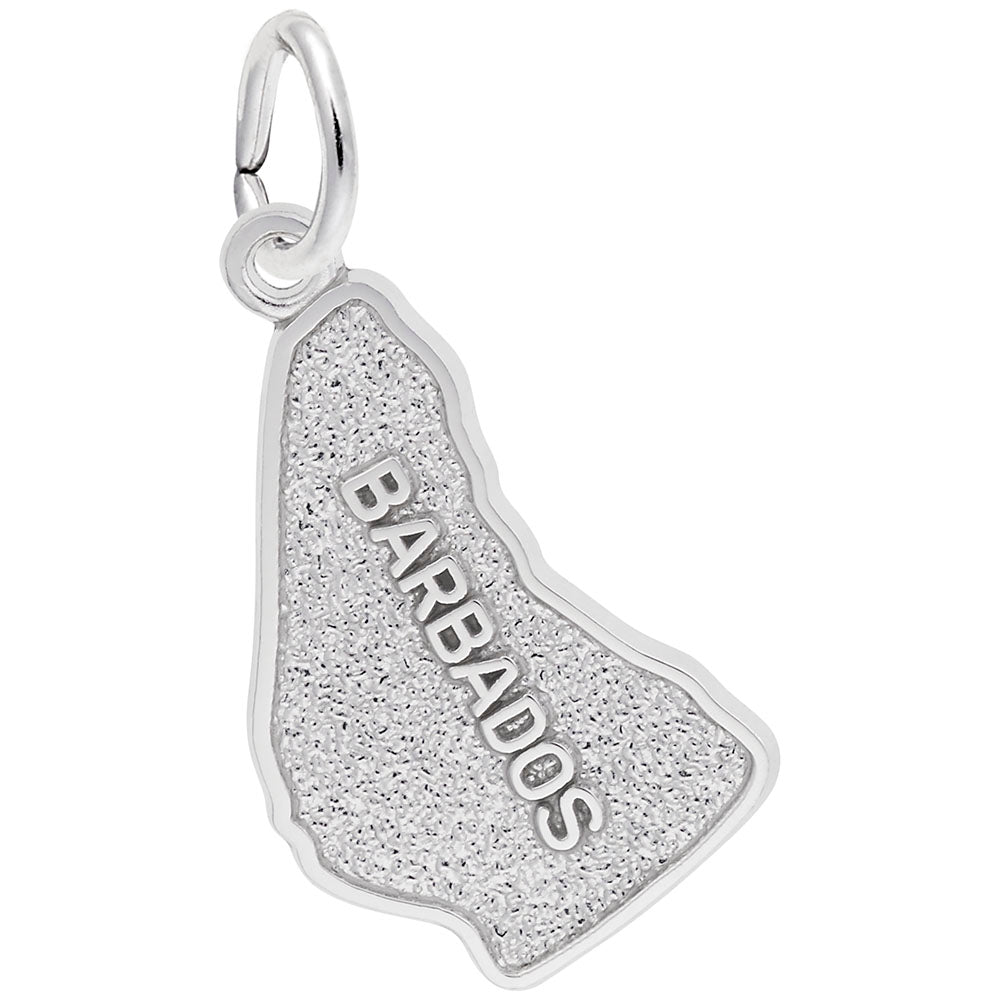 Barbados Map Charm - Travel Jewelry for Island Lovers 3639