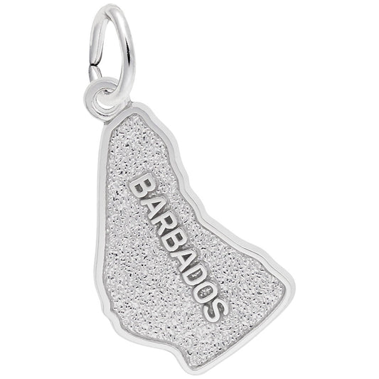 Barbados Map Charm - Travel Jewelry for Island Lovers 3639
