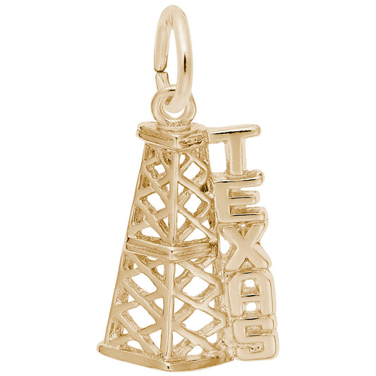 Texas Oil Rig Charm - Unique Travel Souvenir for Texas Lovers 3651
