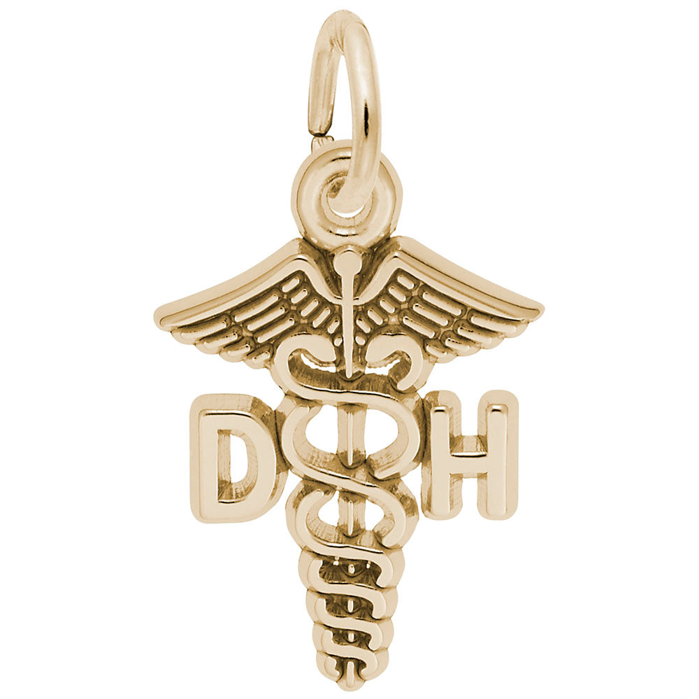 Dental Hygienist Caduceus Charm - Perfect Gift for Dental Pros 3672