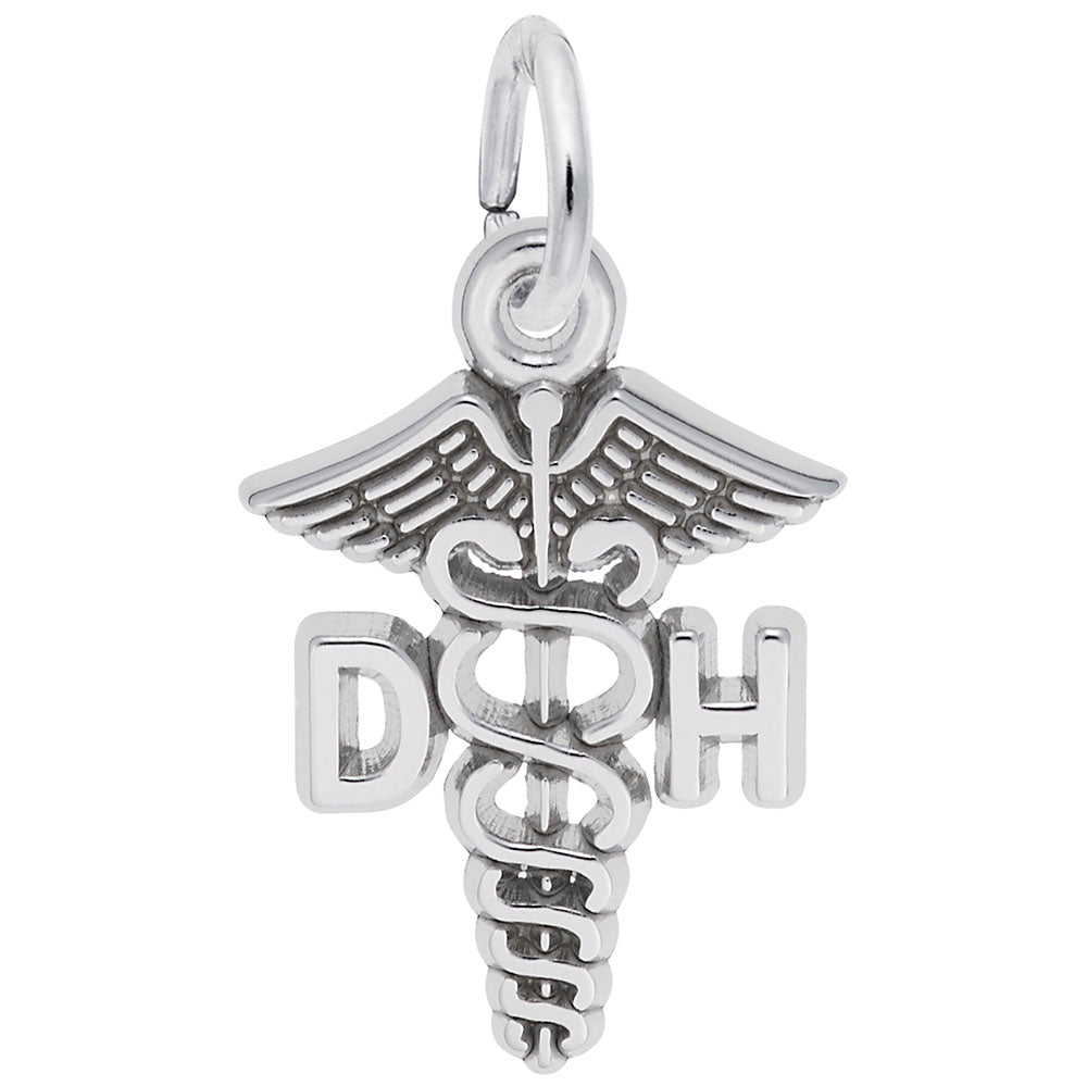Dental Hygienist Caduceus Charm - Perfect Gift for Dental Pros 3672