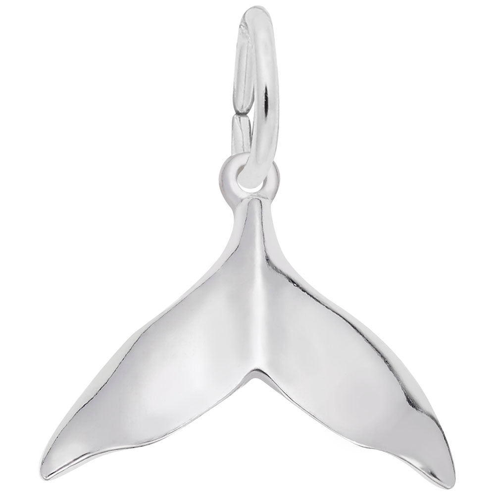Humpback Whale Tail Charm - Nautical Sea Life Jewelry Accessory 3684