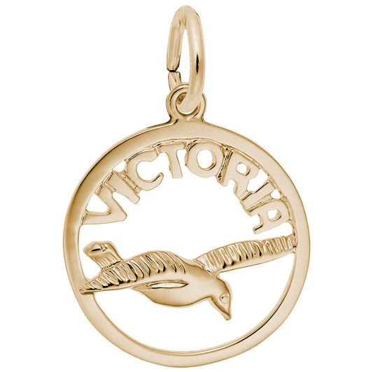 Victoria Bird Open Disc Charm - Travel Souvenir from BC 3691