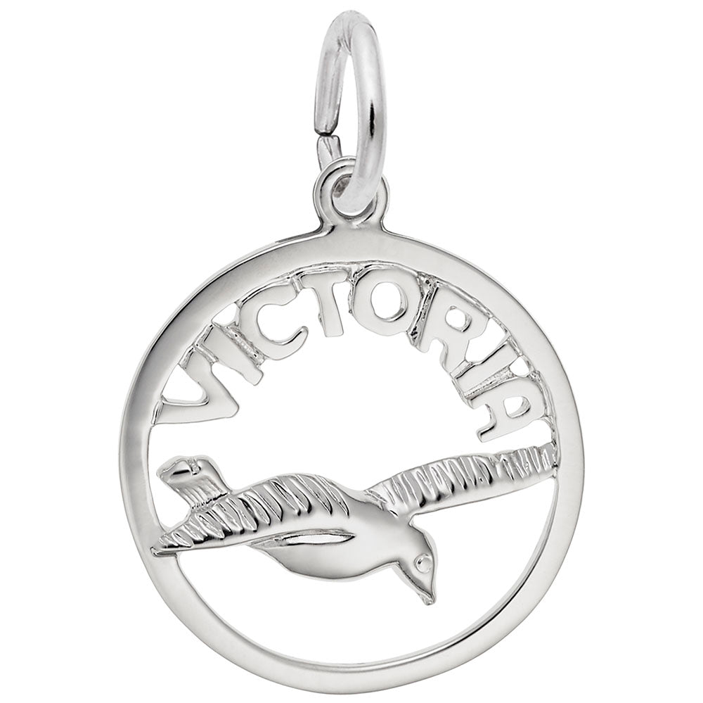 Victoria Bird Open Disc Charm - Travel Souvenir from BC 3691