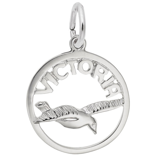 Victoria Bird Open Disc Charm - Travel Souvenir from BC 3691