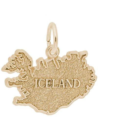 Iceland Map Charm - Travel Souvenir Jewelry for Adventurers 3695