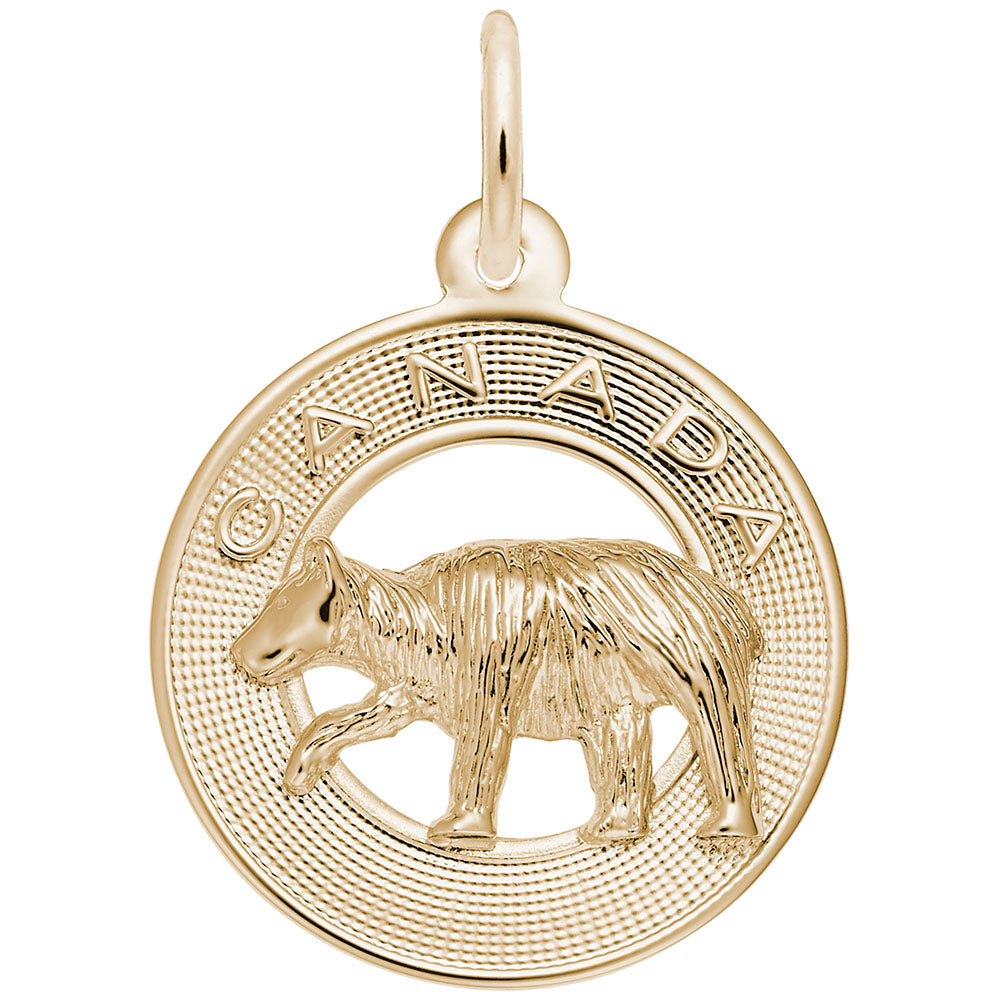Canada Bear Ring Charm - Adorable Animal Jewelry for Pet Lovers 3702