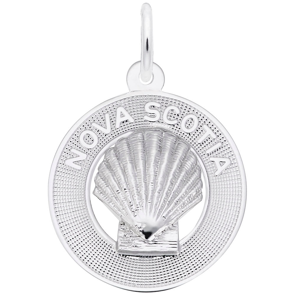 Nova Scotia Shell Ring Charm - Travel Jewelry for Adventure Lovers 3707