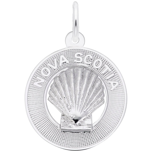 Nova Scotia Shell Ring Charm - Travel Jewelry for Adventure Lovers 3707