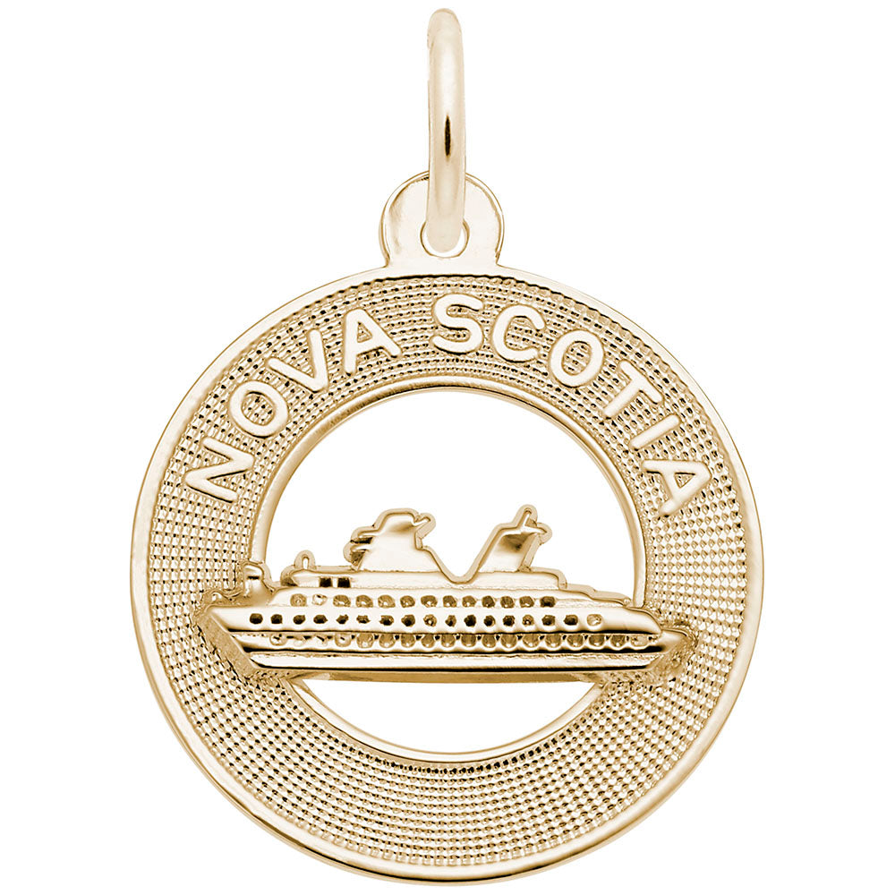Nova Scotia Cruise Ship Ring Charm - Travel Jewelry Keepsake 3709