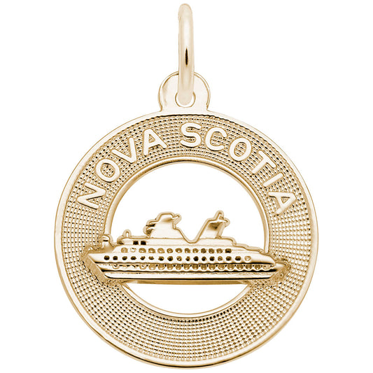 Nova Scotia Cruise Ship Ring Charm - Travel Jewelry Keepsake 3709