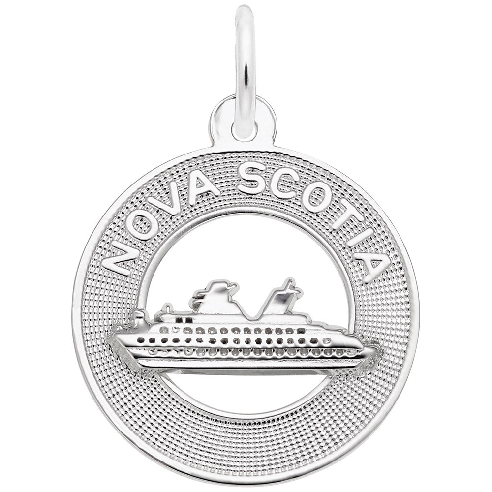 Nova Scotia Cruise Ship Ring Charm - Travel Jewelry Keepsake 3709