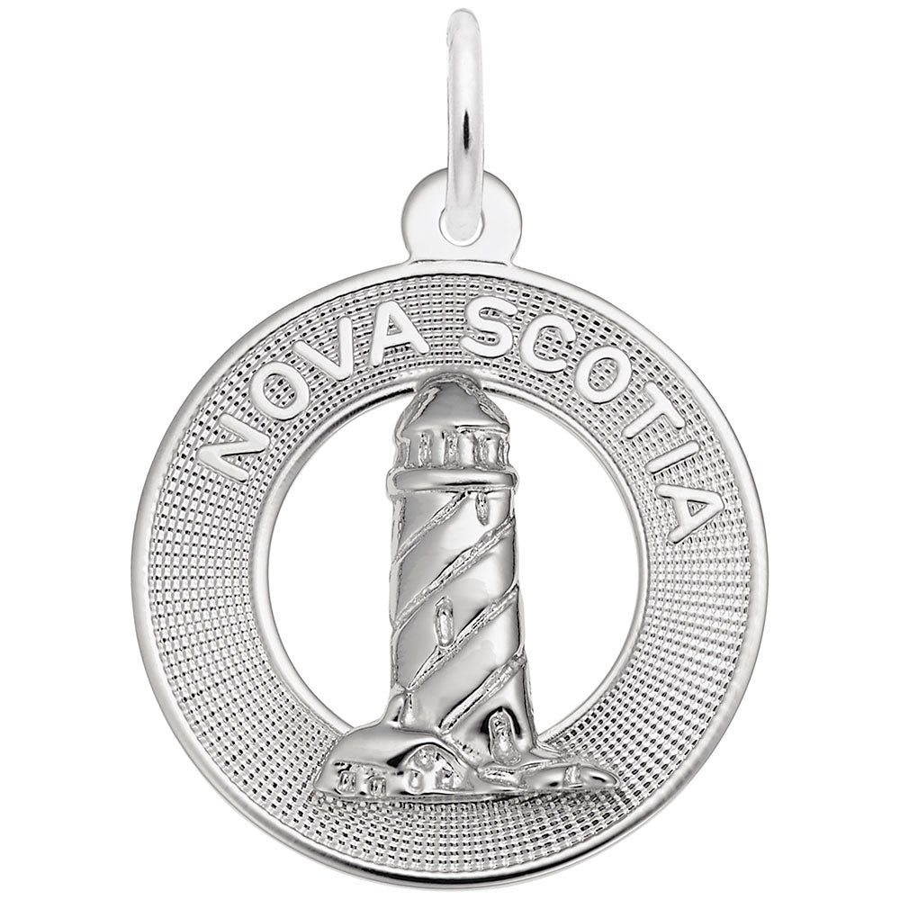 Nova Scotia Lighthouse Ring Charm - Nautical Jewelry Accessory 3711