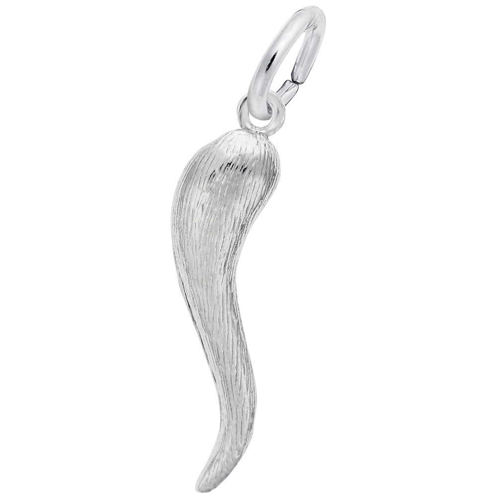 Textured Italian Horn Charm for Good Luck in Gaming & Life 3726