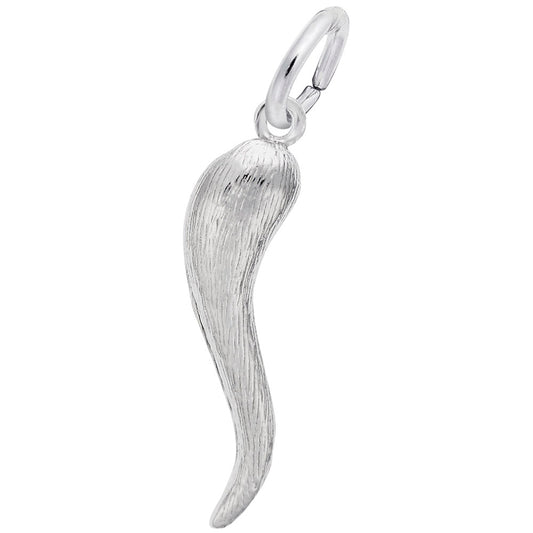 Textured Italian Horn Charm for Good Luck in Gaming & Life 3726