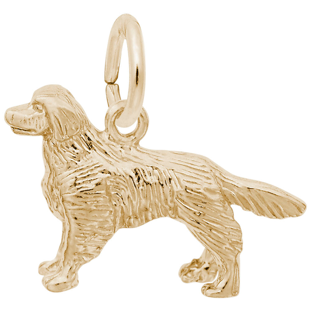 Small Golden Retriever Dog Charm - Adorable Pet Jewelry Accessory 3736