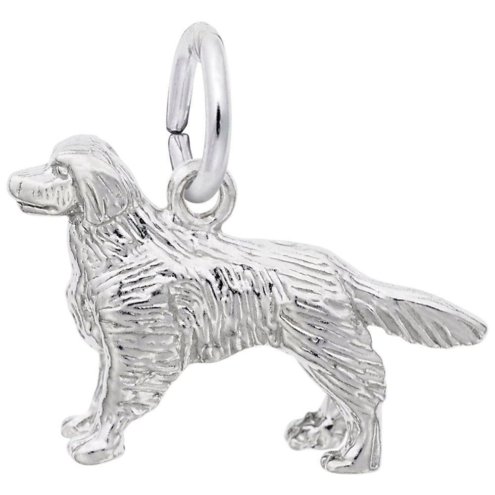Small Golden Retriever Dog Charm - Adorable Pet Jewelry Accessory 3736