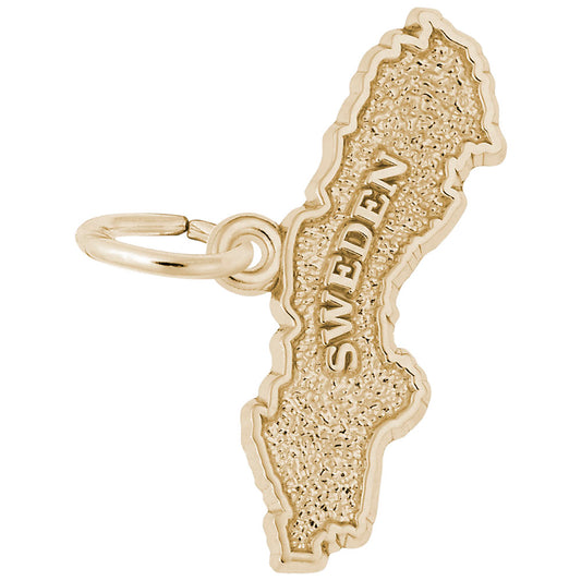 Sweden Map Charm - Travel Souvenir Jewelry for Adventurers 3741