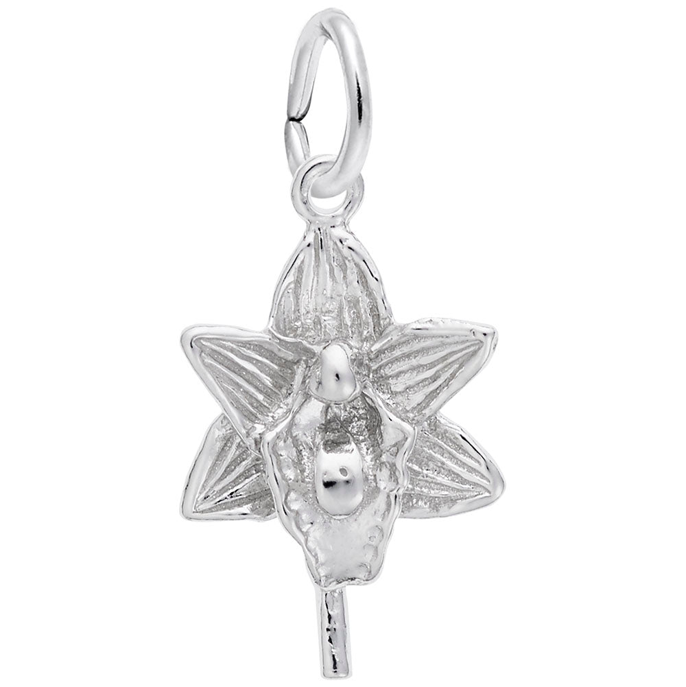 Spring Orchid Flower Charm - Elegant Floral Jewelry for All Occasions 3765