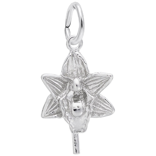 Spring Orchid Flower Charm - Elegant Floral Jewelry for All Occasions 3765
