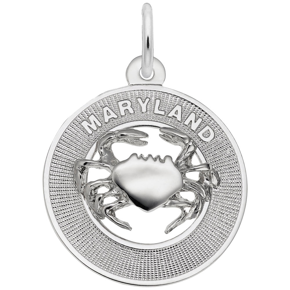 Maryland Crab Ring Charm - Unique Travel Souvenir Jewelry 3785