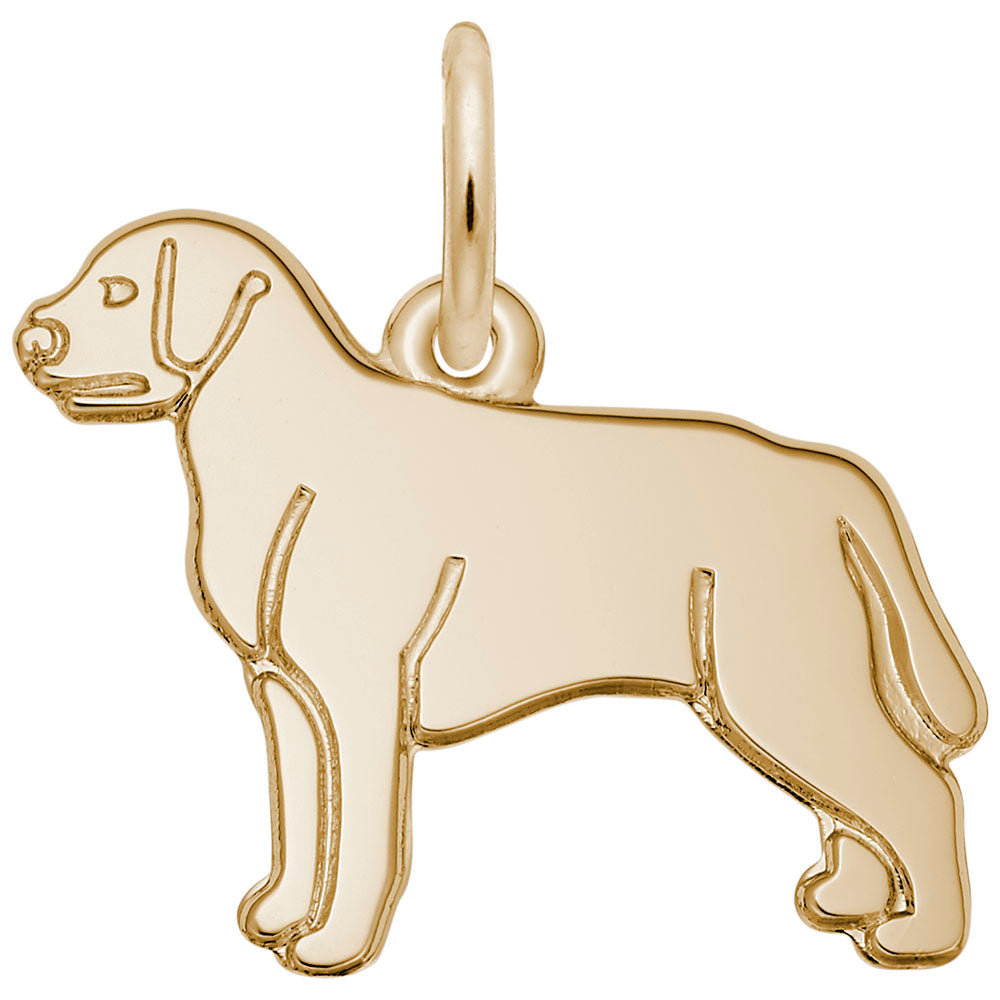Flat Labrador Retriever Dog Charm - Perfect Pet Jewelry Gift 3790