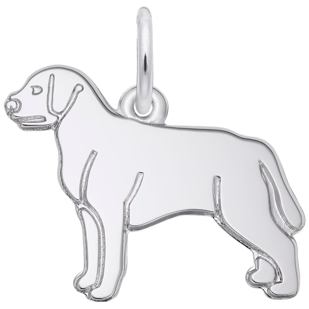Flat Labrador Retriever Dog Charm - Perfect Pet Jewelry Gift 3790