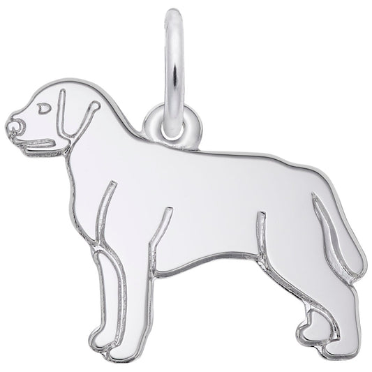 Flat Labrador Retriever Dog Charm - Perfect Pet Jewelry Gift 3790
