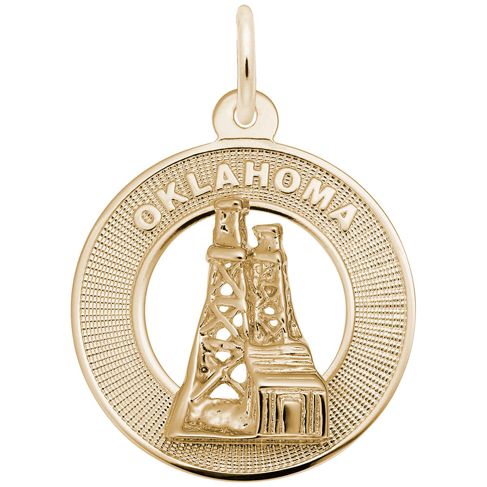 Oklahoma Oil Field Ring Charm - Travel Jewelry for Adventurers 3795