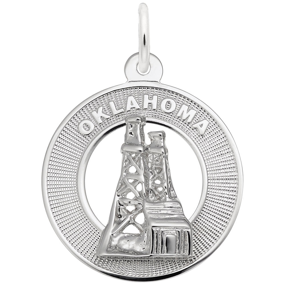 Oklahoma Oil Field Ring Charm - Travel Jewelry for Adventurers 3795