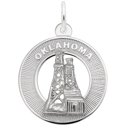 Oklahoma Oil Field Ring Charm - Travel Jewelry for Adventurers 3795