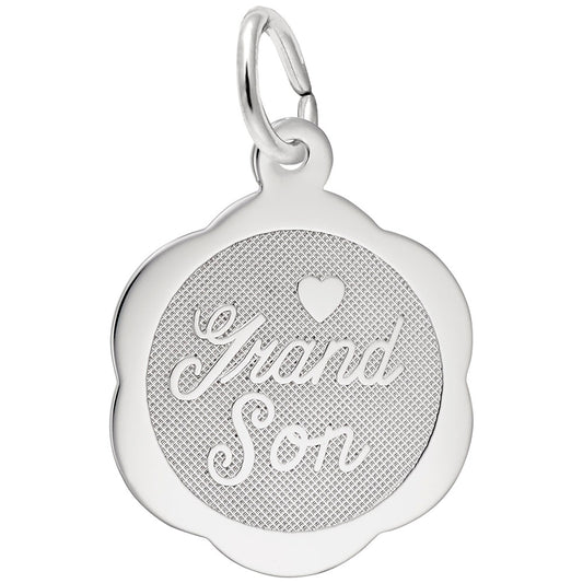 Personalized Grandson Disc Charm - Family Friendship Keepsake 3797